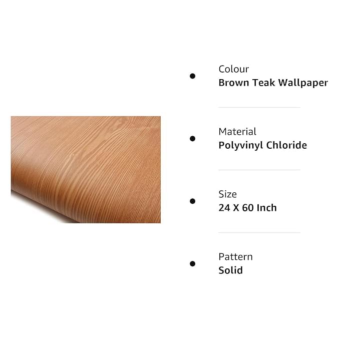 HAPPYMATES Wood Car Wrap Vinyl Wooden Car Sticker Sheet Protection Film Vinyl Wrap Roll for Car Exterior Accessories Interior Anti car Bike (12 X 48 Inch, Brown Teak) - Image 5