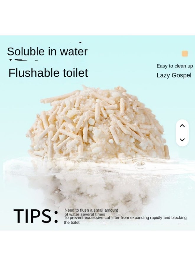 Innovative Cassava +Tofu Cat Litter,+SAP Polymer,Low Tracking , Non Stick Bottom, Dust Free, Fast Clumping, Strong Water Adsorption & Deodorization, 6L - Image 3