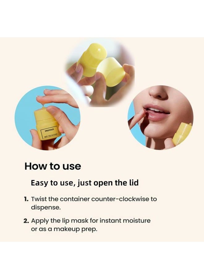 HUDABABY Honey Lip Butter, Propolis Ceramides for Lips, Lasting Moisturizing for 12 Hours, Gentle Exfoliation, Hygienic Rotating Dispenser, Korean Skincare - Image 5