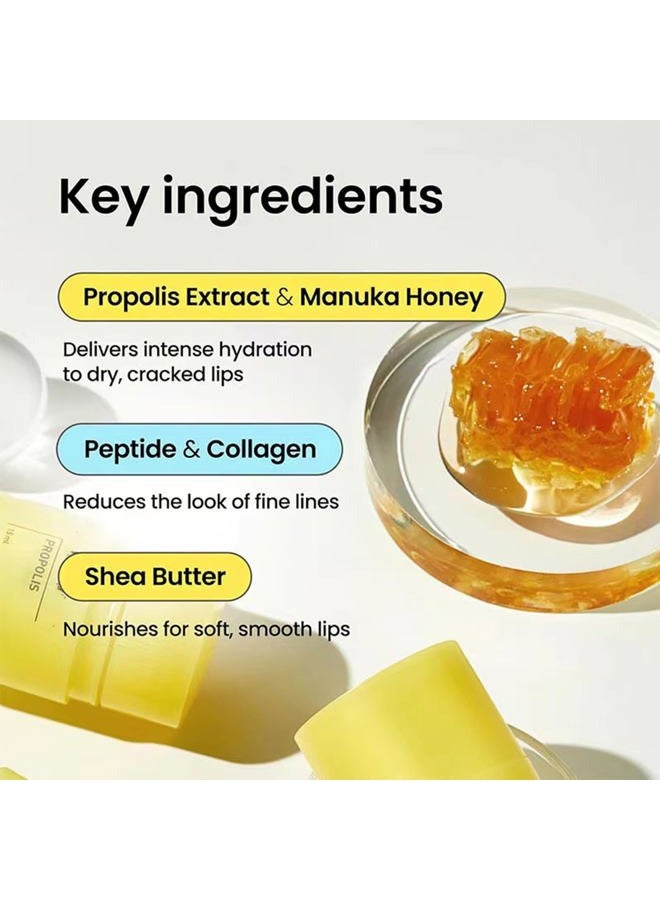 HUDABABY Honey Lip Butter, Propolis Ceramides for Lips, Lasting Moisturizing for 12 Hours, Gentle Exfoliation, Hygienic Rotating Dispenser, Korean Skincare - Image 4