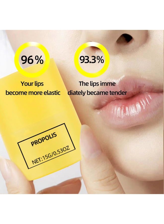HUDABABY Honey Lip Butter, Propolis Ceramides for Lips, Lasting Moisturizing for 12 Hours, Gentle Exfoliation, Hygienic Rotating Dispenser, Korean Skincare - Image 3