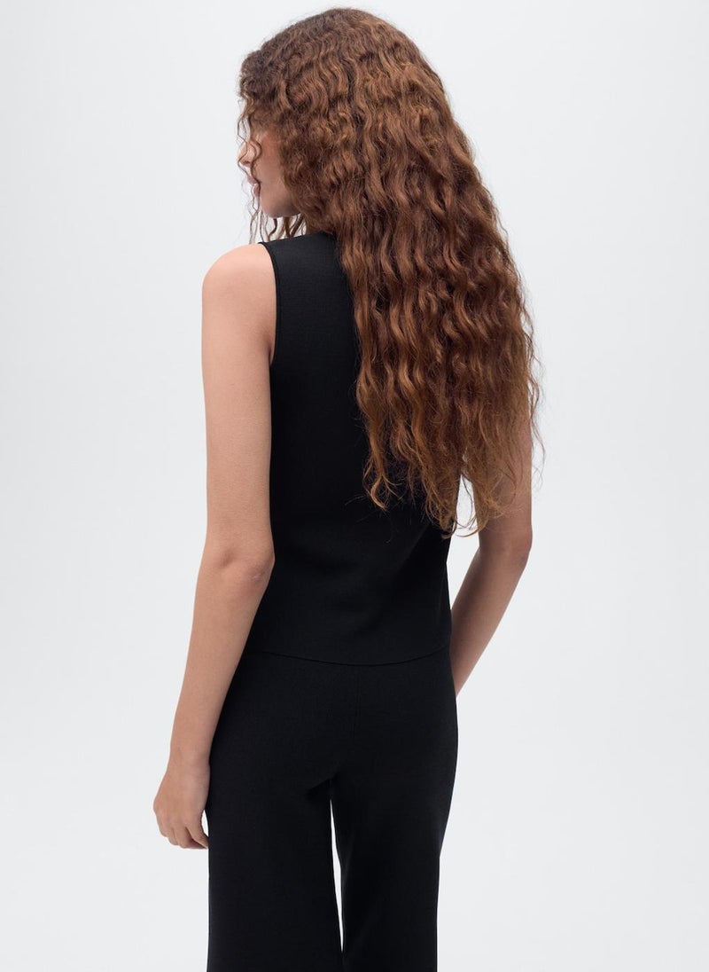 MANGO Fine-knit gilet - Image 2