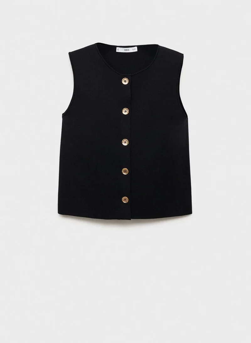 MANGO Fine-knit gilet