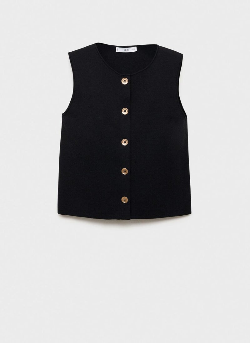 MANGO Fine-knit gilet - Image 5