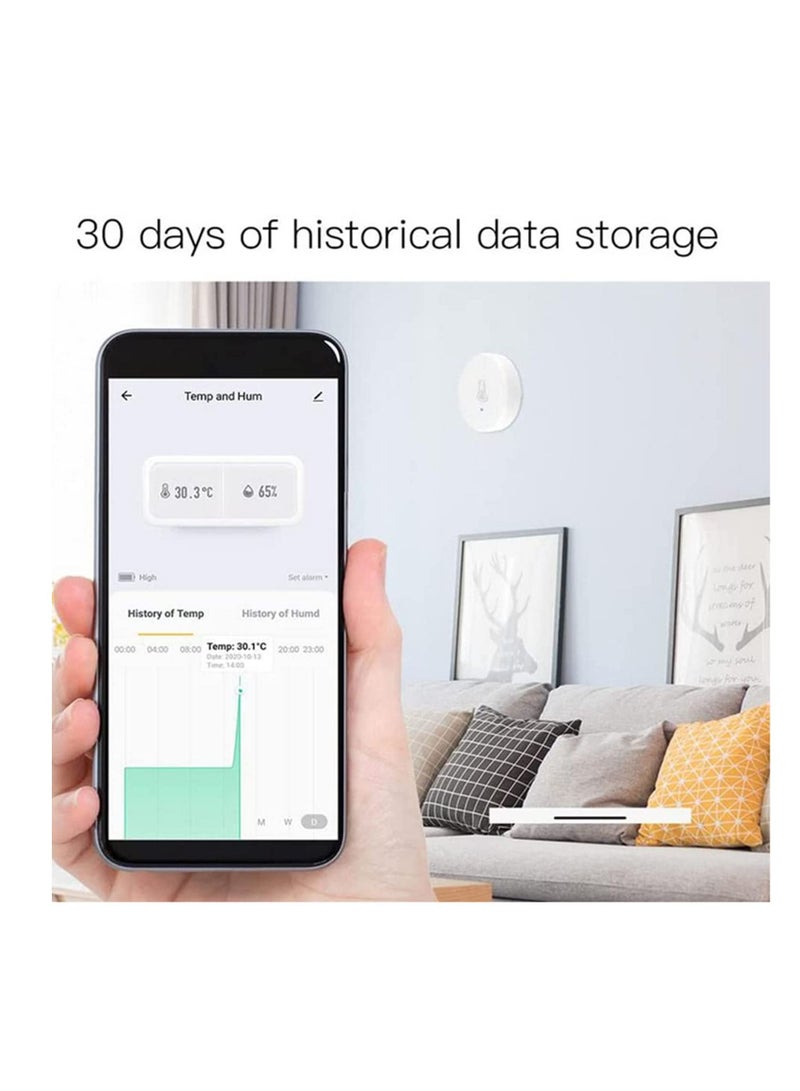 Smart ZigBee 3.0 Smart Temperature and Humidity Sensor Battery Powered Security with Tuya Smart Life App - Image 4