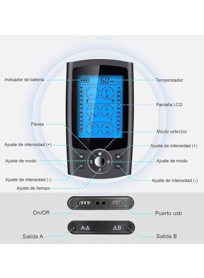 general DMG TECH Tens Unit Muscle Stimulator for Back Pain Relief, 36 Modes Digital Electric Full Body Massager, Pulse Stimulator Pad, Muscle Stimulator Pain Fatigue Relief for Unisex Use - Image 5