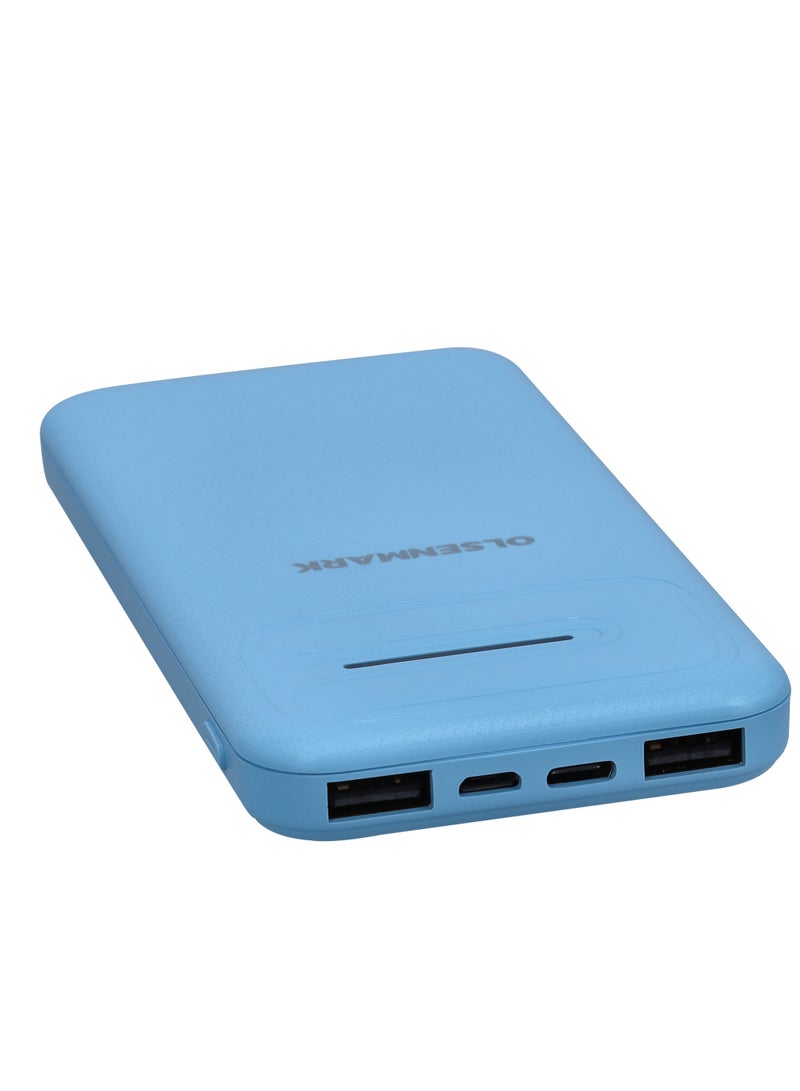 Olsenmark OMPB1820 Power Bank- 10000mAh Quick charge Battery | Indicator Light | 2 USB Ports | Quick Charge DC 5V/2.1A | Ideal for Smart Phones, Cameras, Mp4, Tablet, Smart Watches & More - Image 3