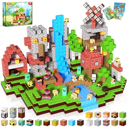 Annexfun Magnetic Blocks200PCS Magnetic Building Blocks Magnets Cubes 2026 Upgraded Stacking Magnets for Kids Forest River Indoor Construction STEM Toys Christmas Birthday Gifts for Boys Girls Ages 3 - Image 1