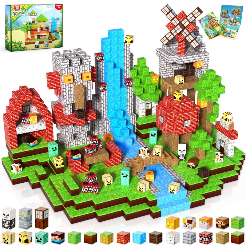 Annexfun Magnetic Blocks200PCS Magnetic Building Blocks Magnets Cubes 2026 Upgraded Stacking Magnets for Kids Forest River Indoor Construction STEM Toys Christmas Birthday Gifts for Boys Girls Ages 3 - Image 2