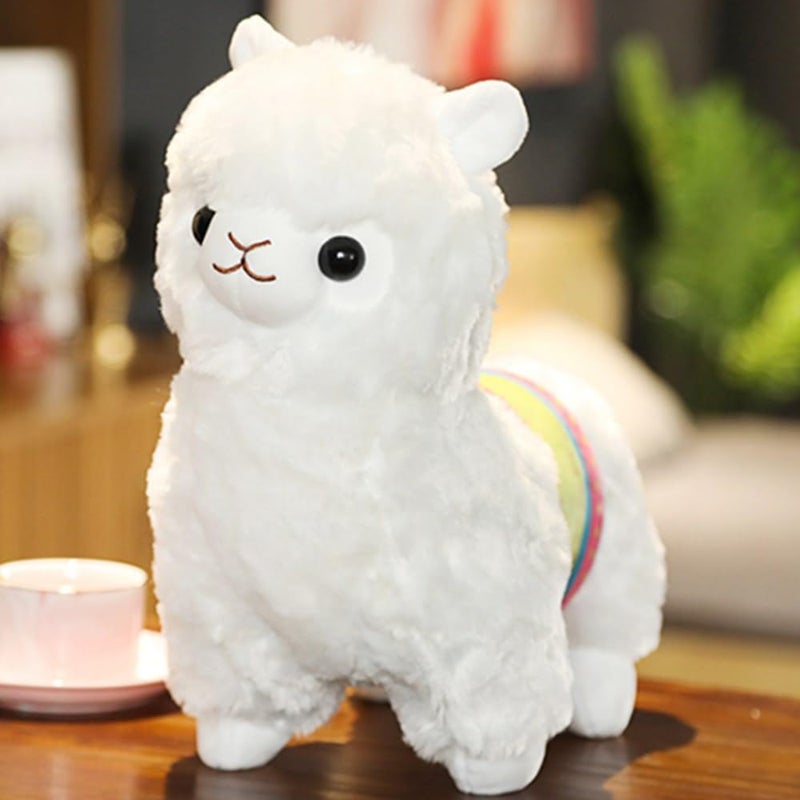 OUKEYI Alpaca Plush Toy 13735cm Stuffed Animal Alpaca Doll Plushie Hug Pillow Soft Fluffy Cushion Super Christmas Valentine Gift Birthday White - Image 3