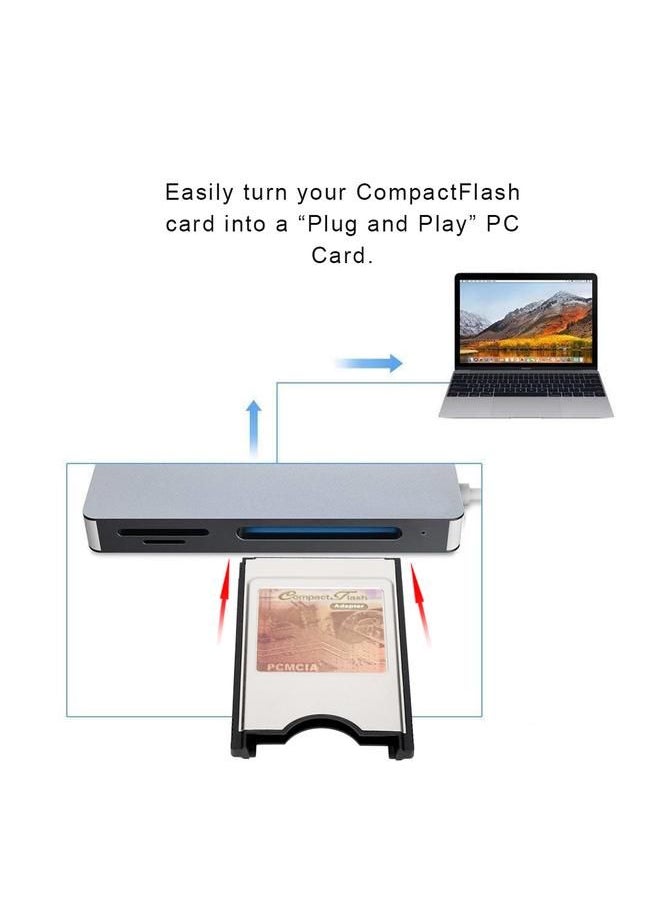 Arabest - Pcmcia Memory Card Reader Compactflash Pc Card Reader Plug and Play Adapter - Image 1