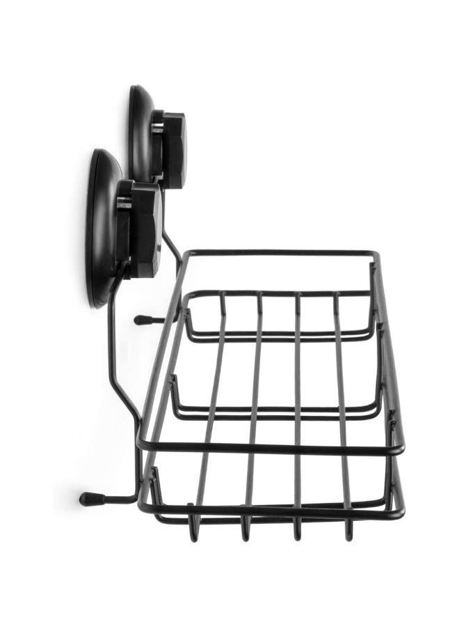 COMPACTOR Bestlock Suction Cup Wall Mounted Bathroom Storage Shelf Black 12 x 45.5 x 14.1 cm RAN9787 - Image 3