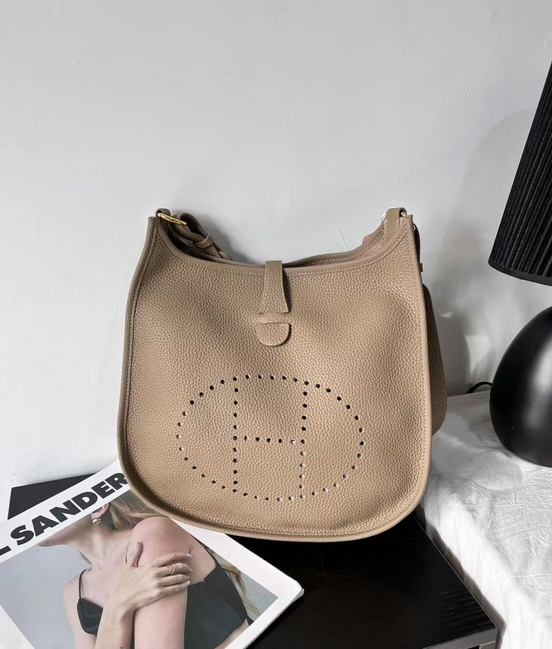 New Women'S Bag 2023 Genuine Leather Cowhide Original Lychee Pattern Shoulder Crossbody Women'S Bag Casual Bucket Bag Fashion - Image 2
