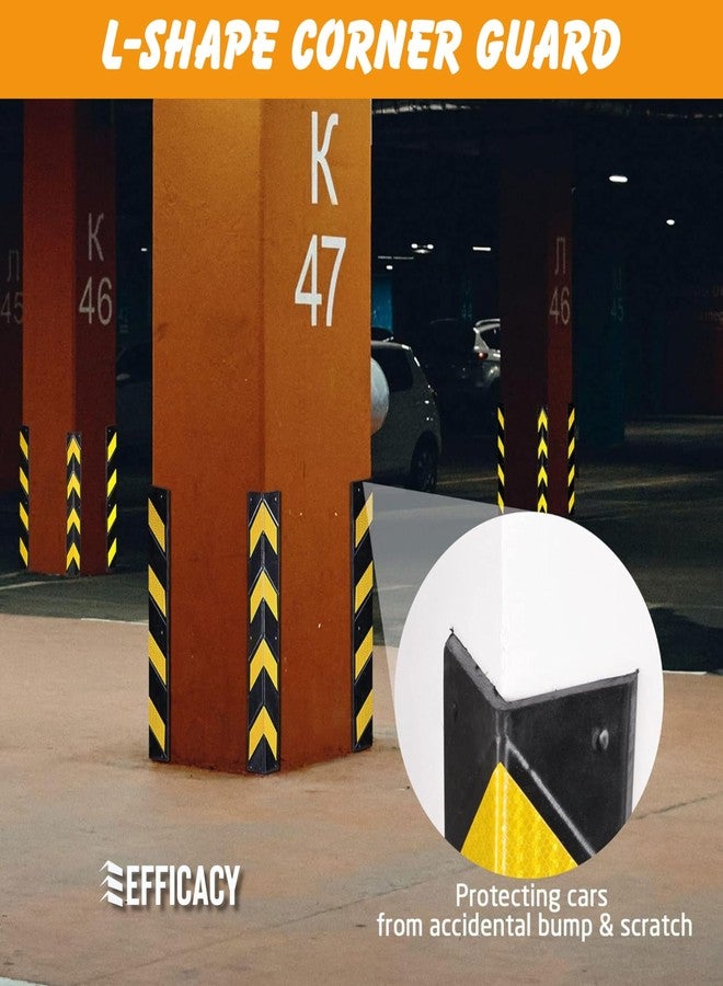 Waltzer India Parking Safety Pillar Guard, Rubber Corner Bounce Shaped Guard with Yellow Reflective Tapes For High Visibility - 31inch (Pack of 2) - Image 4