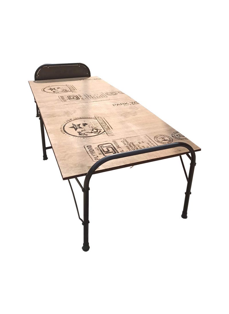 AARAM CHARPAI UDYOG AARAM CHARPAI UDYOG Plywood Metal Folding Bed Head Single Size Smart Movable Folding Bed with Support for Pillow Multicolour 30 X 72 Inch 