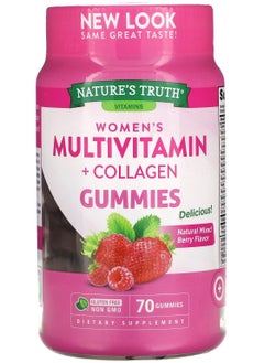 Women's Multivitmain + Collagen, Natural Mixed Berry, 70 Gummies