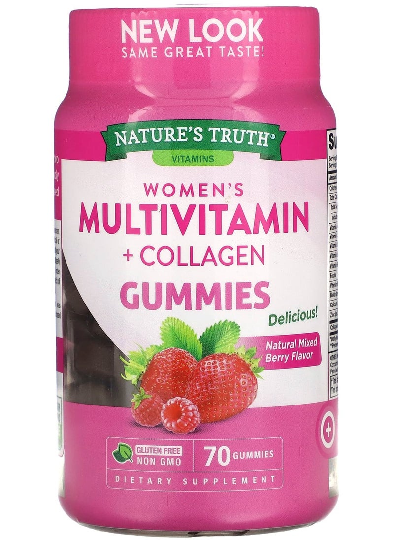 Nature's Truth - Women's Multivitmain + Collagen, Natural Mixed Berry, 70 Gummies - Image 1
