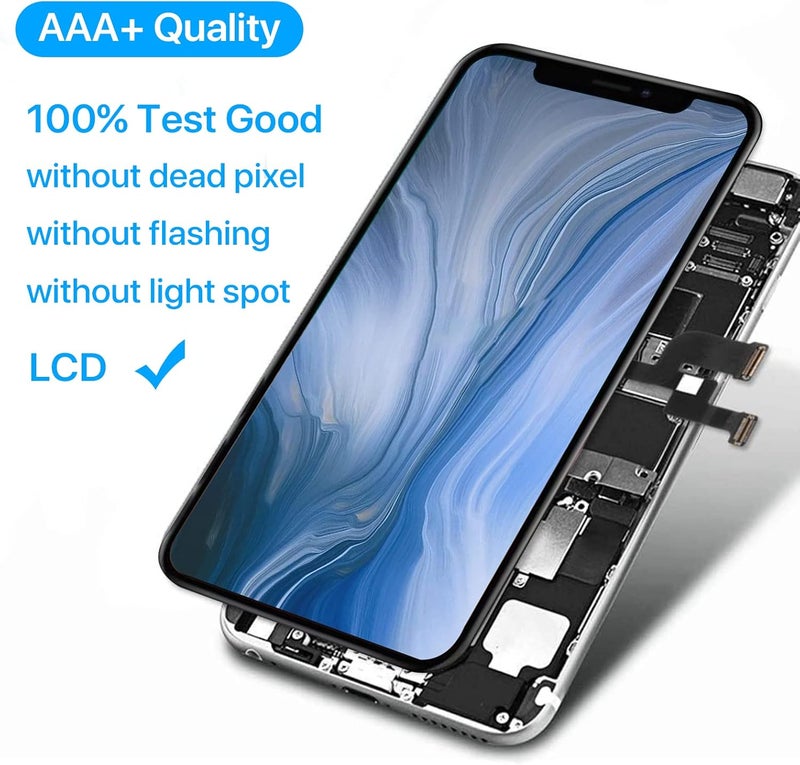 لاستبدال شاشة آيفون X مقاس 5.8 بوصة، مجموعة إصلاح شاشة LCD مع خاصية اللمس ثلاثي الأبعاد + واقي الشاشة + غراء مقاوم للماء + مجموعة أدوات الإصلاح (أسود) - Image 5