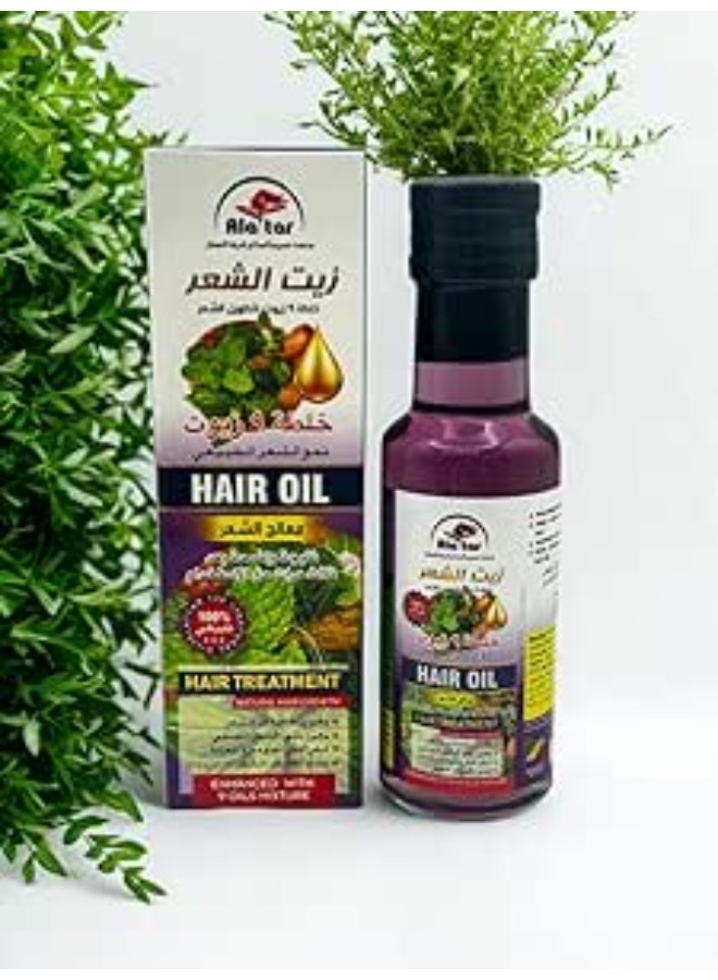 Ala tar Natural Hair Oil Treatment, 9 Oils Mixture for Hair Growth, 130ml