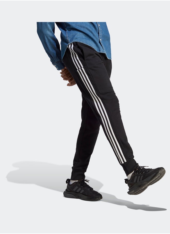 Adidas Essentials French Terry Tapered Cuff 3-Stripes Joggers  - Image 4
