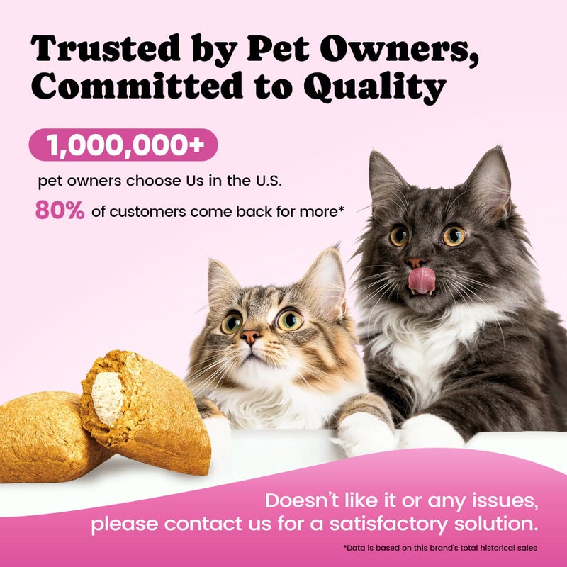 BuddyCheer Hairball Treatment for Cats-Natural Coconut & Fish Oils for Smooth Passage & Reliefï¼ŒCat Hairball Remedy Treats with Fiber & Enzymes Support Skin & Coatï¼ŒGut & Digestion Health , Chicken(60-Day Supply) - Image 2