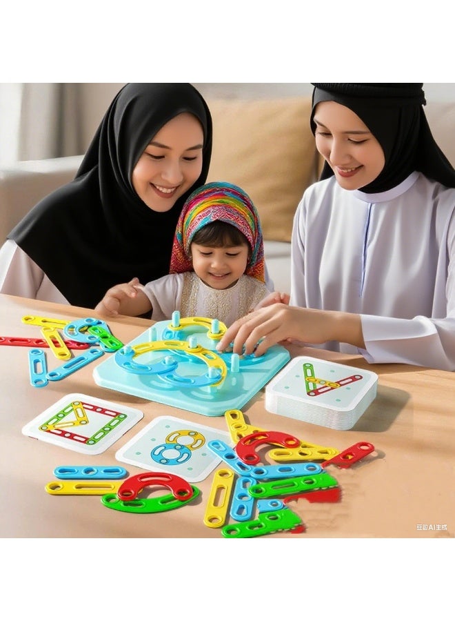 Shape Sorter Stacking Toys for Toddlers Geometric Matching Puzzle Building Blocks for Preschool Learning Creative Assembly（Ages 1-3） - Image 1