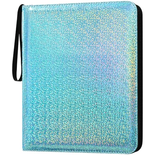 Dosanlues 9 Pocket Card Binder - 1080 Double Sided Pocket PU Premium Zip Trading Card Binder Collectible Card Albums for MTG, TCG, Sports Cards, Game Cards - Blue - Image 1