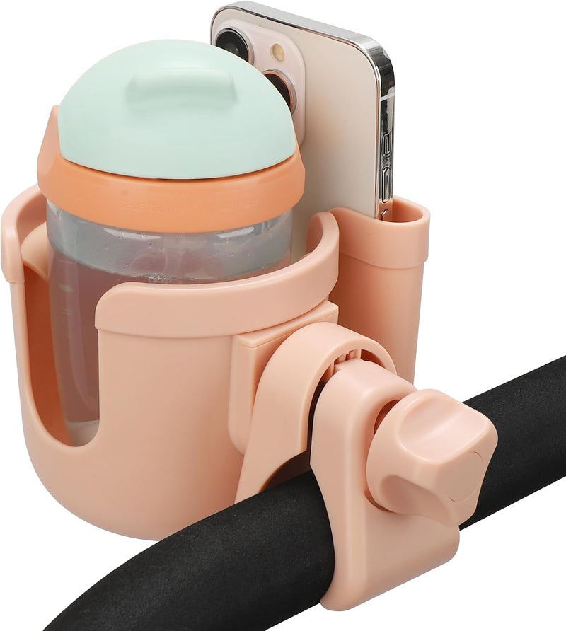 accmor Elegant upgraded practical design 2-in-1 Walker Cup Holder with Phone Holder, Wheelchair Cup Holder, Rollator Cup Holder, Cup Phone Holder for Walker, Wheelchair, Rollator, Mobility Scooter Home & professional compatible - Image 2