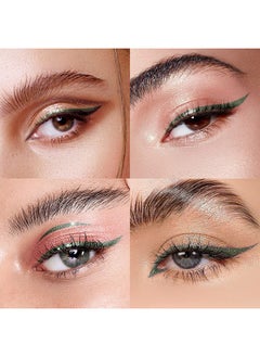 Music Flower Eyeliner Penwaterproof Liquid Eyeliner With Precision Tipmetallic Shimmer Color Eyeliners Smudgeresistant Long Wearing (Green)  - Image 5