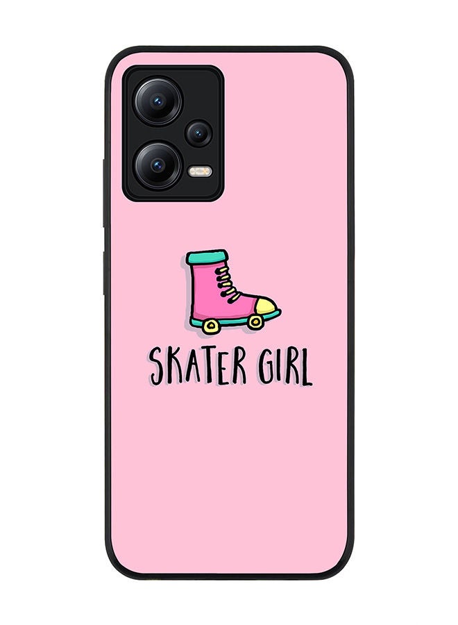 Stylizedd Rugged Black edge cover for Poco X5 / Redmi Note 12 5G Slim fit Soft Case Flexible Rubber Edges Anti-Drop TPU Gel Thin Case - Skater Girl - Image 1