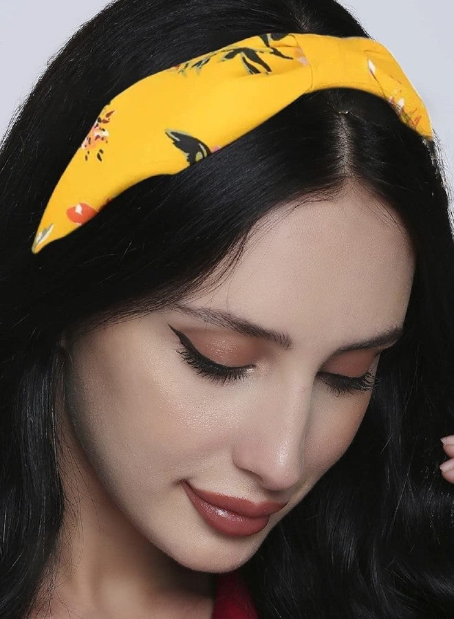 طوق شعر أنيق وعصري مطبوع عليه زهور صفراء من OOMPHelicious، مناسب للنساء والفتيات (HRO14_AMR2) - Image 5
