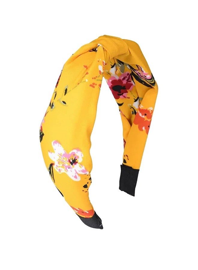 طوق شعر أنيق وعصري مطبوع عليه زهور صفراء من OOMPHelicious، مناسب للنساء والفتيات (HRO14_AMR2) - Image 2