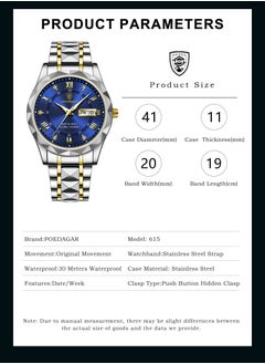 POEDAGAR Men's Watch Fashion Business Watch  - Image 3