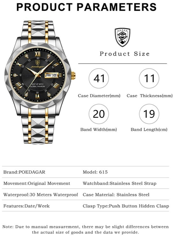 POEDAGAR Men's Watch Fashion Business Watch - Image 3