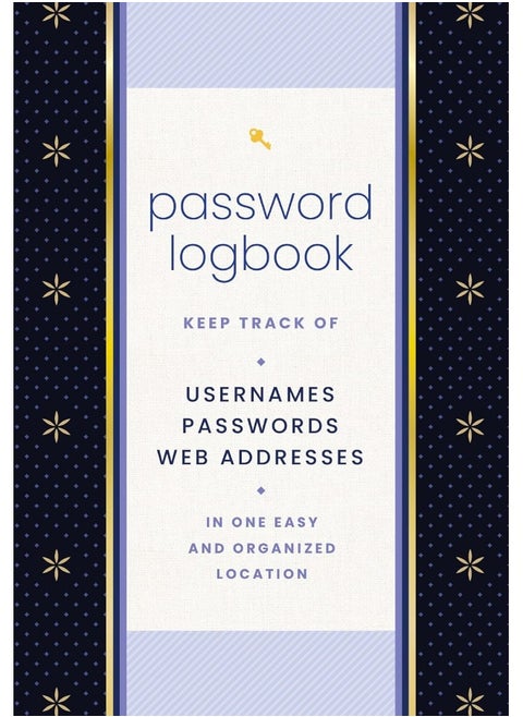 Password Logbook (Black & Gold): Keep Track of Usernames, Passwords, Web Addresses in One Easy and Organized Location