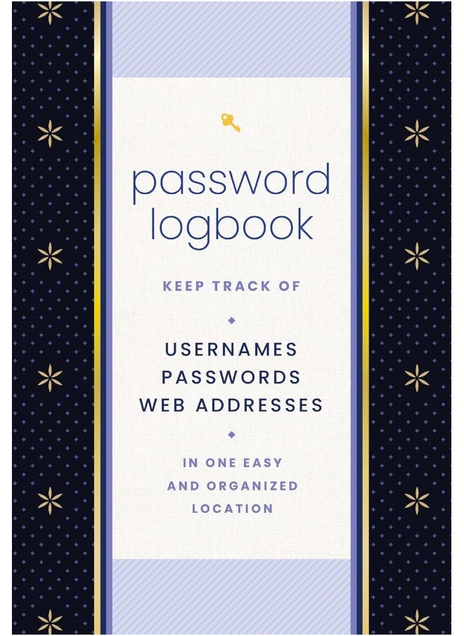 null - Password Logbook (Black & Gold): Keep Track of Usernames, Passwords, Web Addresses in One Easy and Organized Location - Image 1