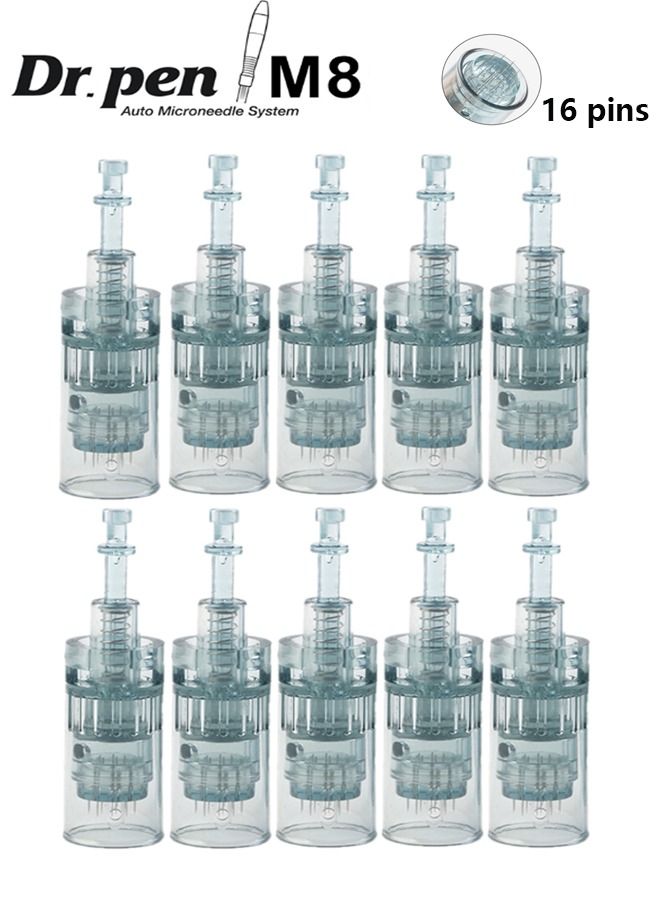 Dr.pen Dr. Pen Ultima M8 Replacement Cartridges - (10 PACK) - Round Nano Bayonet Slot - Disposable Replacement Parts - Image 1