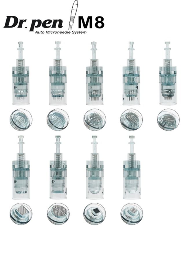 Dr.pen Dr. Pen Ultima M8 Replacement Cartridges - (10 PACK) - Round Nano Bayonet Slot - Disposable Replacement Parts - Image 4