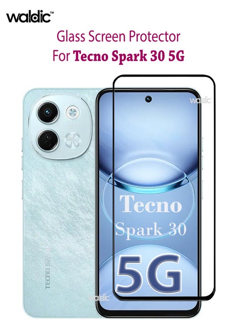 Tecno Spark 30 5G Screen Protector | Tempered Glass Compatible with Tecno Spark 30 5G | Screen Protector Full HD Quality Tempered Glass Anti-Scratch Edge to Edge Coverage with Easy Installation Kit - Black