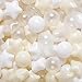 TRENDPLAY Star Ball Pit Balls for Toddlers 200 Count Star Balls Different Shapes NonToxic Plastic Balls for Safe Play Boys Girls Festival Party Decoration Beige Clear - Image 3