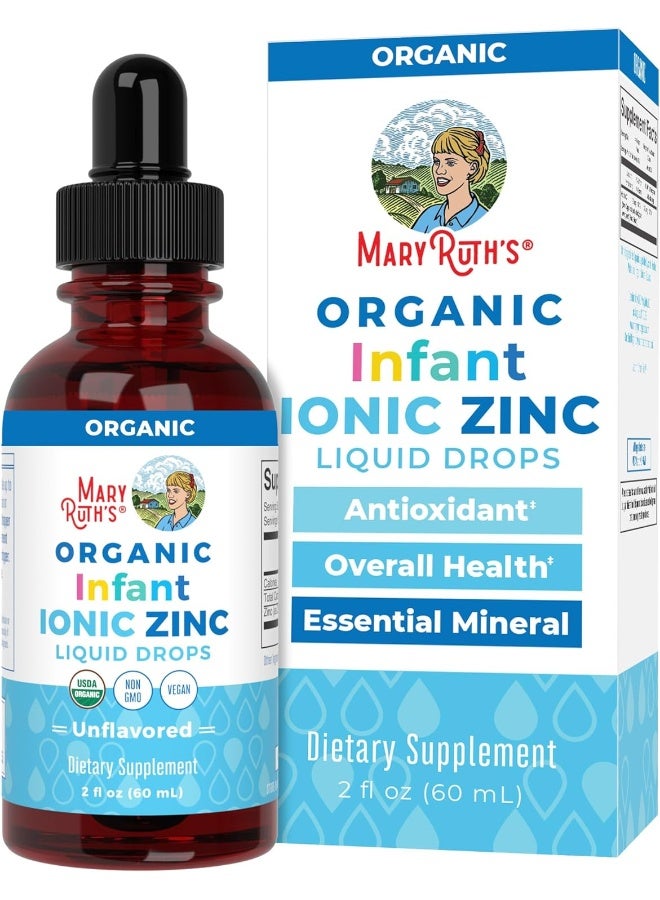 MaryRuth's Infant Liquid Ionic Zinc with Organic Glycerin by MaryRuth's, Zinc Sulfate for Immune Support, Vegan, Formulated for Ages 0-12 Months, 1 Month Supply, 2 Fl Oz - Image 1