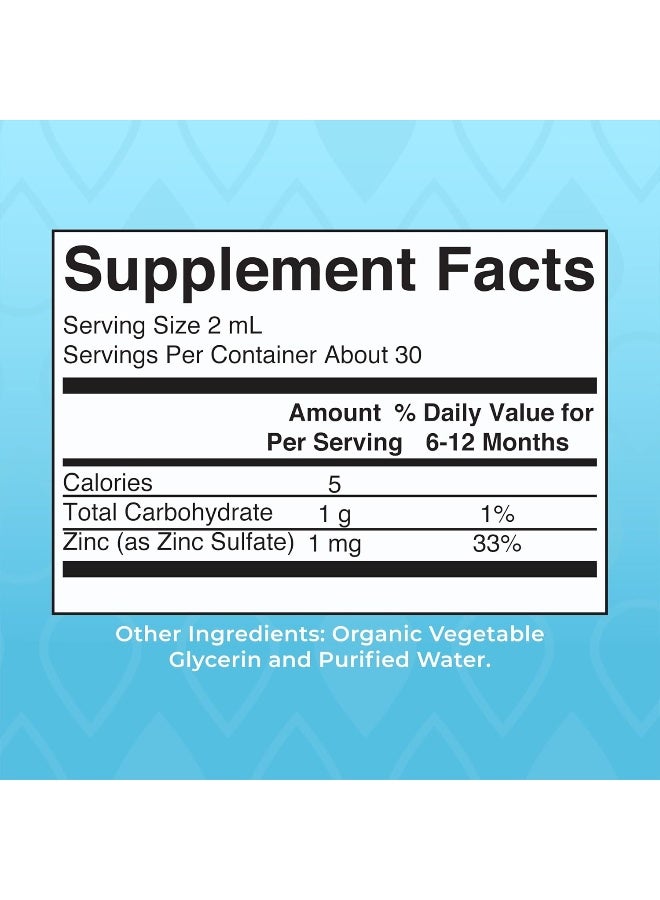 MaryRuth's Infant Liquid Ionic Zinc with Organic Glycerin by MaryRuth's, Zinc Sulfate for Immune Support, Vegan, Formulated for Ages 0-12 Months, 1 Month Supply, 2 Fl Oz - Image 2