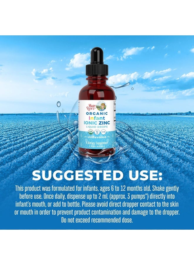 MaryRuth's Infant Liquid Ionic Zinc with Organic Glycerin by MaryRuth's, Zinc Sulfate for Immune Support, Vegan, Formulated for Ages 0-12 Months, 1 Month Supply, 2 Fl Oz - Image 5