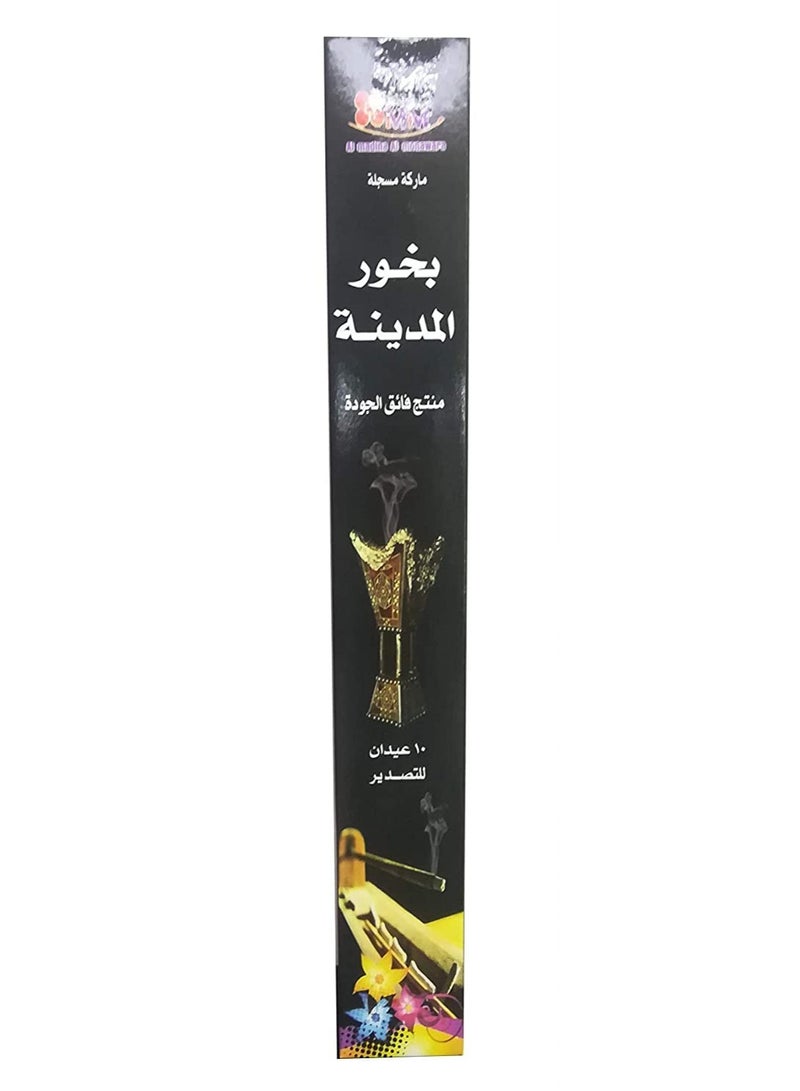 بخور المدينة من الماسة الذهبية - بخور فائق الجودة - تحتوي العبوة علي 10 اعواد (اللون الأسود)  - Image 1