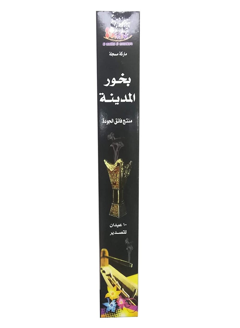 بخور المدينة من الماسة الذهبية - بخور فائق الجودة - تحتوي العبوة علي 10 اعواد (اللون الأسود) - Image 4