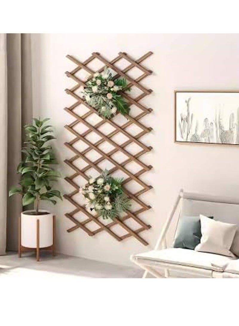 FFD Expandable Wooden Garden Fence 75x22cm- Bamboo Wicker Trellis for Climbing Plants & Flowers | Decorative Outdoor Support Frame - Image 5