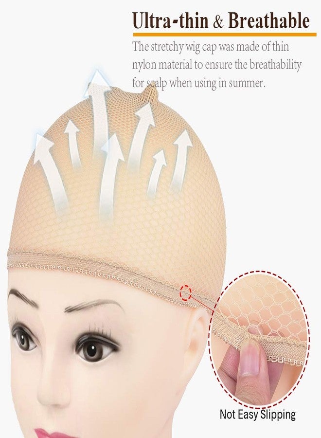 MORGLES Mesh Wig Cap, 6 Pcs Fishnet Wig Cap for Women Non Slip Weave Close End Hair Net - Image 4
