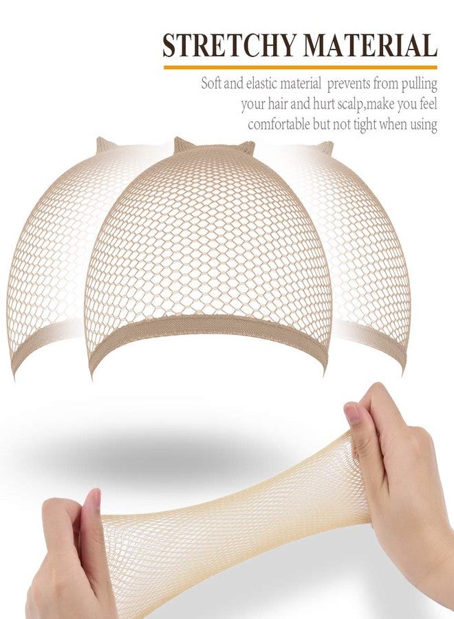 MORGLES Mesh Wig Cap, 6 Pcs Fishnet Wig Cap for Women Non Slip Weave Close End Hair Net - Image 3