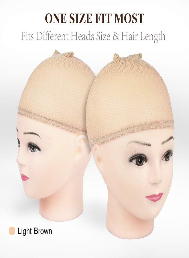 MORGLES Mesh Wig Cap, 6 Pcs Fishnet Wig Cap for Women Non Slip Weave Close End Hair Net - Image 2