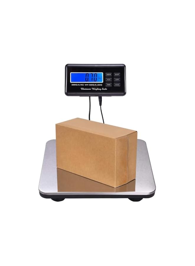promass Shipping Scale Digital Postal Scale 300KG Load Electronic Stainless Steel Platform Scale Industry Weighing Scale with LCD Display/Tare/Hold/4 Modes for Package Luggage Post Office Warehouse - Image 2